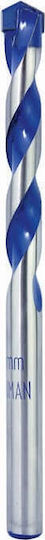 Benman Unicraft Diamond Drill Carbide with Cylindrical Shank for Metal, Wood, Masonry, Glass and Tiles 8x120mm