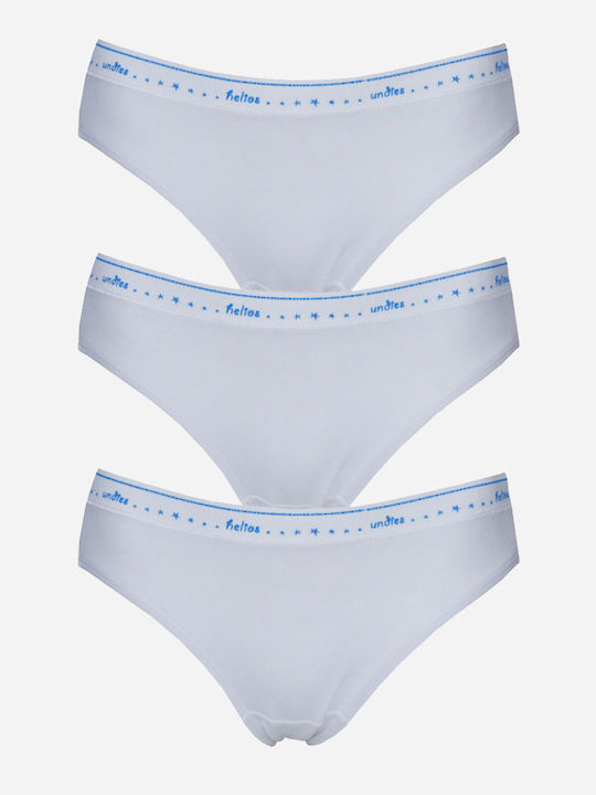 Βαμβακερά Damen Slip 3Pack Weiß