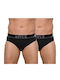 Apple Boxer Herren Slips Schwarz 2Packung