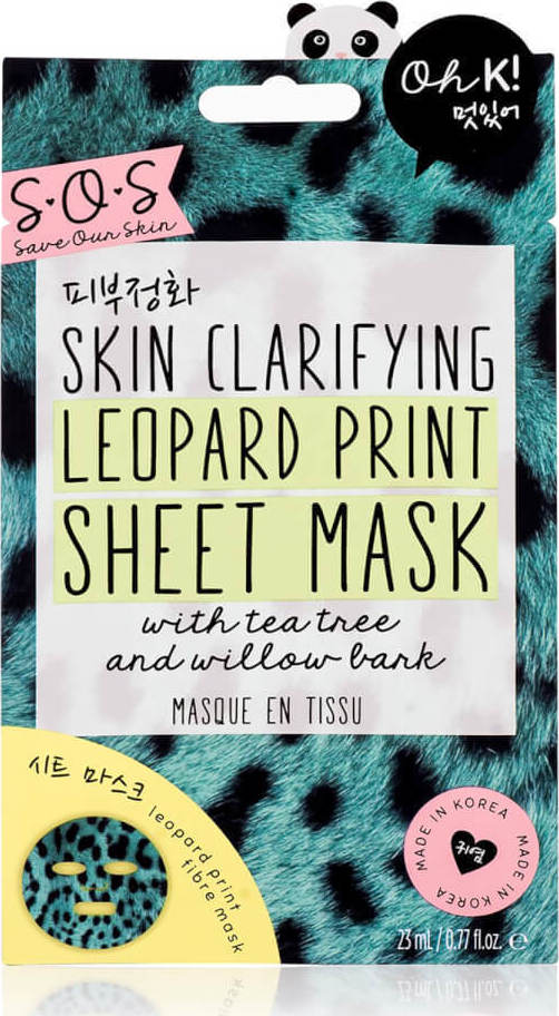 Oh k! SOS Skin Clarifying Leopard Print Sheet Mask with Tea Tree