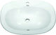 Huida Vanity L403 Eingelassenes Waschbecken Porzellan 58.5x44.5x18.5cm Weiß