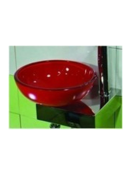 Gloria Glass Kare Vessel Sink Glass 31.5x31.5x11.5cm Red
