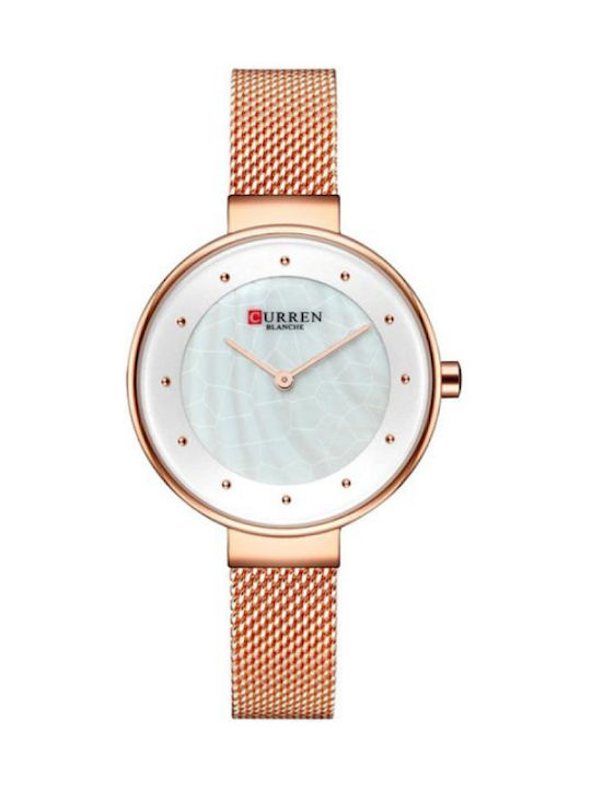 Curren Ceas de Damă cu Rose Gold Brățară Metalică