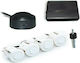 Bizzar Car Parking System with Buzzer and 4 Sensors 18mm in White Colour