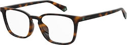 Polaroid Plastic Eyeglass Frame Brown Tortoise PLD D378/F 086