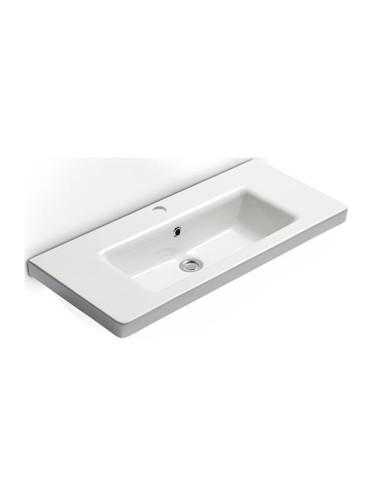 GSI Urban Wall Mounted Wall-mounted / Undermount Sink Porcelain 80x35x15.5cm White