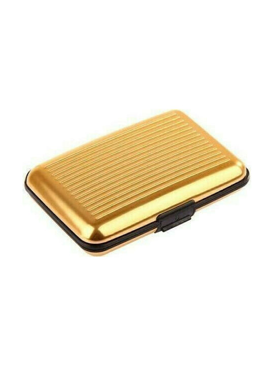 V-store Metallic Security Wallet for Credit Cards with Anti-Theft Protection_GOLD