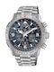 Citizen Promaster Sky Ανδρικό Ρολόι 45mm Χρονογράφος Eco - Drive με Ασημί Μεταλλικό Μπρασελέ