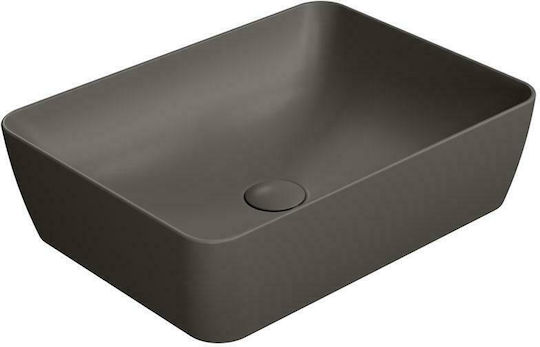 GSI Sand Επικαθήμενος Νιπτήρας Πορσελάνης 50x38x14cm Bistro