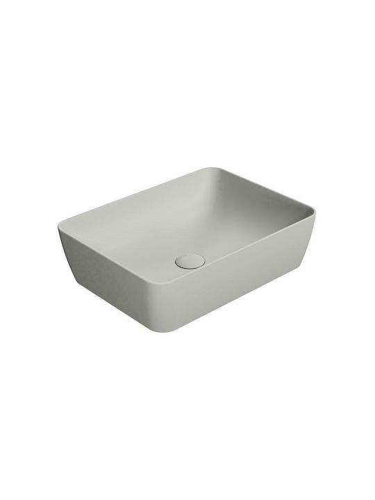 GSI Sand Vessel Sink Porcelain 50x38x14cm Cenere