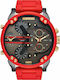 Diesel Mr Daddy 2.0 Men's Watch 57mm Chronograph Battery with Red Rubber Strap