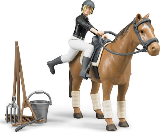 Bruder Woman and Riding Accessories Figure Set για 5+ Ετών