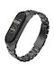 Mijobs Каишка Неръждаема стомана Черен (Mi Band 3/Mi Smart Band 4 - Ми Банд 3/Ми Смарт Банд 4)
