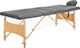 vidaXL Wooden Portable/Folding Gray Massage and...