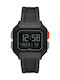 PUMA Remix Digital Ceas Baterie cu Negru Curea de cauciuc