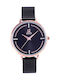 Season Time Salsa Women's Watch with Black Metal Bracelet