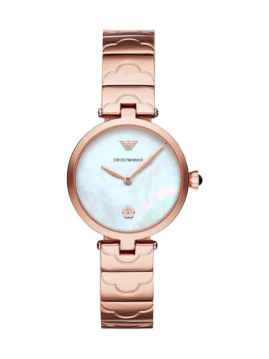 Emporio Armani Watch with Pink Gold Metal Bracelet