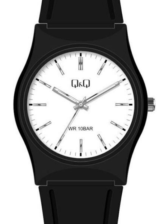 Q&Q Herrenuhr 40mm Batterie mit Schwarz Kautsch...