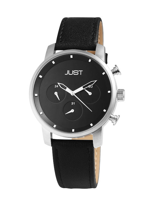 Just Watch Men's Watch Battery with Black Leath...