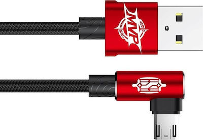 Baseus MVP Braided USB 2.0 to micro USB Cable Κόκκινο 1m (CAMMVP-A09)