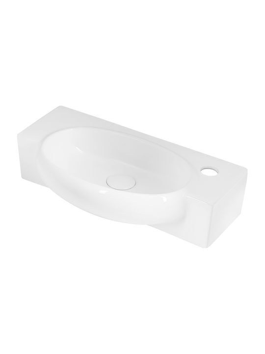 Ravenna Diego Wall Mounted Wall-mounted Sink Porcelain 51x27x13cm White