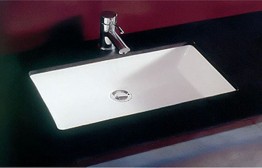 KLP Marion Unterbauwaschbecken Porzellan 51x37x17cm Weiß