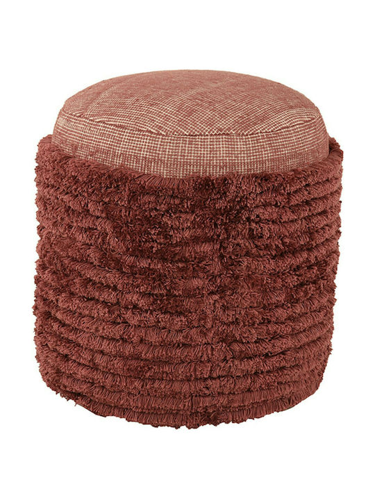 Stool For Living Room Upholstered with Fabric Pink 40x40x45cm