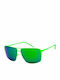 Italia Independent Men's Sunglasses with Green Metal Frame and Green Lens 0210.033.000