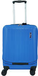 Rain Cabin Travel Suitcase Hard Blue with 4 Wheels Height 55cm.