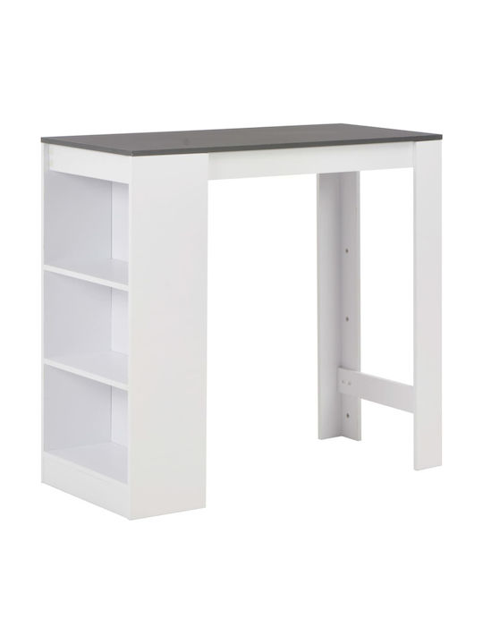 Table Bar Wooden White 110x50x103cm