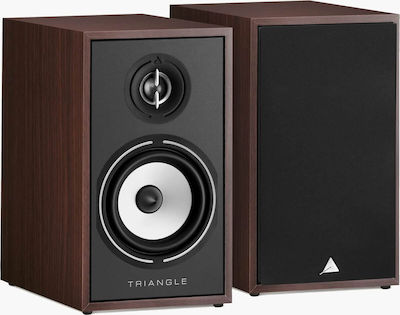 Triangle BR02 Ζεύγος Ηχείων Hi-Fi Βιβλιοθήκης 80W 2 Δρόμων Π17.6xΒ31xΥ27.4εκ. Καρυδιά