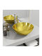 vidaXL Deasupra Blatului Chiuvetă Ceramică 32.5x32.5x14cm Auriu