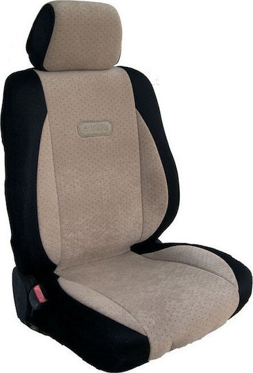Coverstyle Huse Față Auto 2buc Alcantara Rainbow Bej
