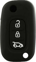 Car Key Cover Case Type-1 made of with 3 Buttons for Smart in Black Color