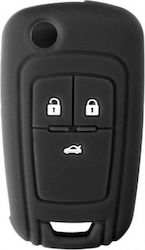 Silicone Car Key Cover Case Type-2 with 3 Buttons for Opel Black L0155.0