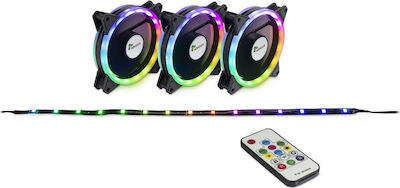 Inter-Tech Argus RS-04 RGB 120mm 4-Pin PWM Case Fan 3-pack