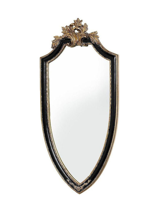 Espiel Wall Mirror with Black Ceramic Frame 44x21cm