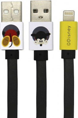 Disney Mickey Flach USB-A zu Lightning Kabel Mehrfarbig 1m (DUSMIC007)