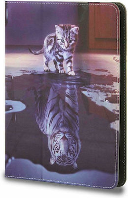 Little Tiger Flip Cover Piele artificială Multicolor (Universal 9-10.1" - Universal 9-10.1")