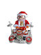 Illuminated Santa Claus Battery Red 20x16cm with drums