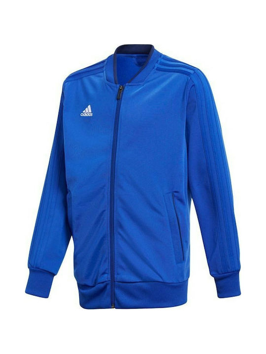 Adidas Αθλητική Παιδική Ζακέτα Φούτερ για Αγόρι Μπλε Condivo 18