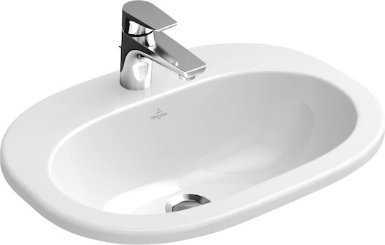 Villeroy & Boch Novo Вградена мивка Порцелан 56x40x20см Бял
