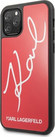 Karl Lagerfeld Signature Back Cover Πλαστικό Κόκκινο (iPhone 11 Pro)
