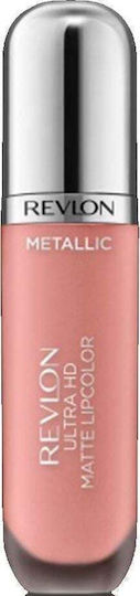 Revlon Ultra HD Matte Metallic Lipcolor Υγρό Κραγιόν Metallic 690 Gleam 5.9ml