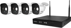 Sricam NVS-002 Ολοκληρωμένο Σύστημα CCTV Wi-Fi με 4 Ασύρματες Κάμερες 1080p