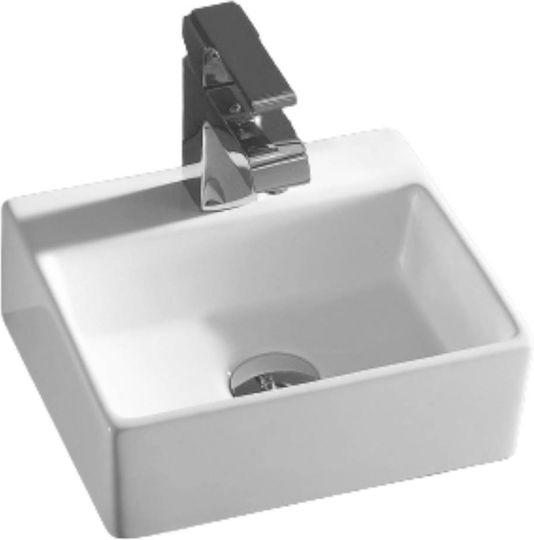 Ceramita F176 Επικαθήμενος Νιπτήρας Πορσελάνης 33x29x12cm Λευκός