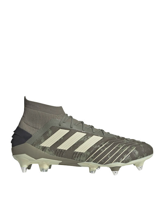 adidas Predator 19.1 Fußballschuhe mit Stollen Legacy Green / Sand / Solar Yellow