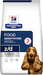 Hill's Prescription Diet Z/D Food Sensitivities 10kg Trockenfutter für erwachsene Hunde mit Mais