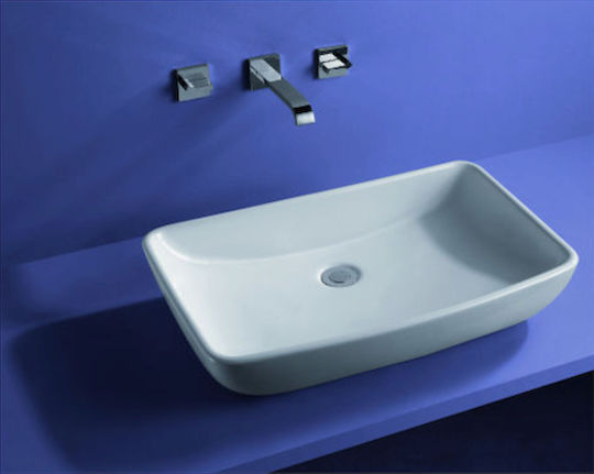 Ceramita F615 Надеждна мивка Порцелан 60x38x13.5см Бял
