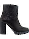 Mourtzi Leather Women's Ankle Boots Black